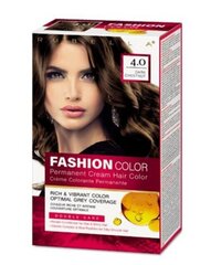 FASHION COLOR Крем-краска Тёмный каштан 4.0, 50/50/15 мл цена и информация | Краска для волос | kaup24.ee