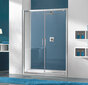 Dušikabiini uks niššile Sanplast TX DD/TX5b 80s, profiil valge, läbipaistev klaas W0 hind ja info | Dušikabiinide uksed ja seinad | kaup24.ee