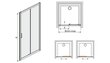 Dušikabiini uks niššile Sanplast TX D2/TX5b 90s, profiil valge, läbipaistev klaas W0 hind ja info | Dušikabiinide uksed ja seinad | kaup24.ee