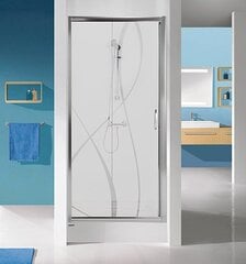 Душевая дверь в нишу Sanplast TX D2/TX5b 90s, профиль- блестящий серебряный, декорированное стекло Grey цена и информация | Душевые двери и стены | kaup24.ee
