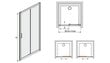 Dušikabiini uks niššile Sanplast TX D2/TX5b 100s, profiil valge, kaunistatud klaas cora hind ja info | Dušikabiinide uksed ja seinad | kaup24.ee