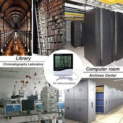 Juhtmevaba elektrooniline välisõhu temperatuuri ja niiskuse mõõtja koos kella ja kalendriga цена и информация | Измерители (температура, влажность, pH) | kaup24.ee