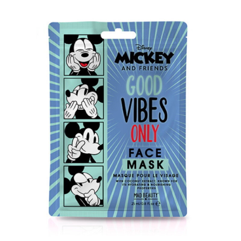 Niisutav ja lõbus näomask Mad Beauty Mickey After Summer Sun & Pool Kids (1 tk Mickey Coconut x 25 ml) цена и информация | Laste ja ema kosmeetika | kaup24.ee