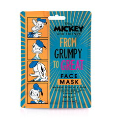 Niisutav ja lõbus näomask Mad Beauty Mickey After Summer Sun & Pool Kids (1 tk Donald Passionfruit x 25 ml) цена и информация | Маски для лица, патчи для глаз | kaup24.ee