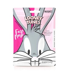 Niisutav ja lõbus näomask Mad Beauty Looney Tunes After Summer Sun & Pool Kids (1 tk Bugs Bunny - Strawberry x 25 ml) hind ja info | Laste ja ema kosmeetika | kaup24.ee