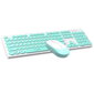 Juhtmeta klaviatuur (EN) + hiire komplekt T-Wolf TF770 Retro Punk PC 2,4 GHz, sinine ja valge hind ja info | Klaviatuurid | kaup24.ee