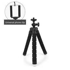Universaalne statiiv telefonile/kaamerale Riff Trip (max 18 cm), Must hind ja info | Mobiiltelefonide hoidjad | kaup24.ee