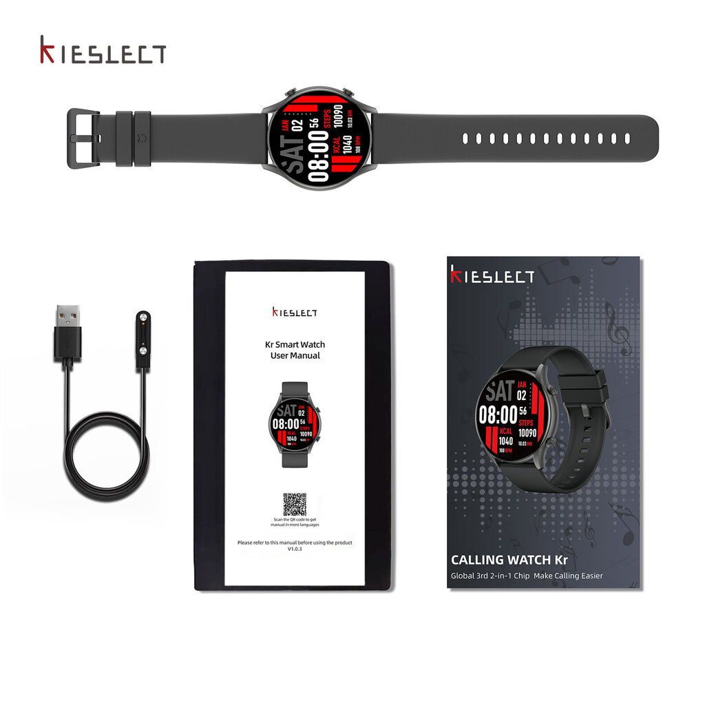 Kieslect KR Black hind ja info | Nutikellad (smartwatch) | kaup24.ee