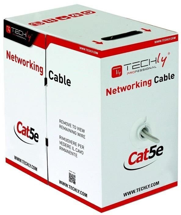 Kaabel Techly keerdpaariga Cat5e UTP võrgukaabel305m Box hall SOHO CCA hind ja info | Kaablid ja juhtmed | kaup24.ee