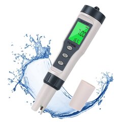 Тестер качества воды, цифровой TDS, измеритель температуры PH, 3 в 1 цена и информация | Измерители (температура, влажность, pH) | kaup24.ee