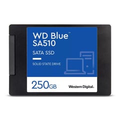 SSD|WESTERN DIGITAL|Blue SA510|250GB|SATA 3.0|Kirjutuskiirus 440 MBait/s|Lugemiskiirus 555 MBait/s|2,5"|TBW 100 TB|MTBF 1750000 tundi|WDS250G3B0A hind ja info | Sisemised kõvakettad (HDD, SSD, Hybrid) | kaup24.ee