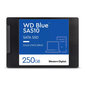 SSD|WESTERN DIGITAL|Blue SA510|250GB|SATA 3.0|Kirjutuskiirus 440 MBait/s|Lugemiskiirus 555 MBait/s|2,5"|TBW 100 TB|MTBF 1750000 tundi|WDS250G3B0A цена и информация | Sisemised kõvakettad (HDD, SSD, Hybrid) | kaup24.ee