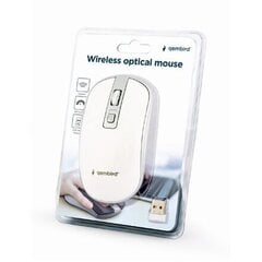 HIIR USB OPTILINE WRL VALGE/HÕBEDANE MUSW-4B-06-WS GEMBIRD цена и информация | Мыши | kaup24.ee