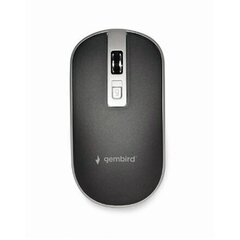 MOUSE USB OPTICAL WRL BLACK/SILVER MUSW-4B-06-BS GEMBIRD цена и информация | Мыши | kaup24.ee