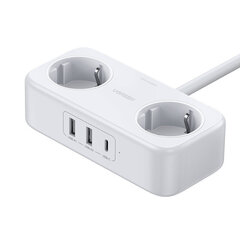 Pistikupesa Ugreen power strip, 2x USB-USB-C hind ja info | Pikendusjuhtmed, kaablid | kaup24.ee