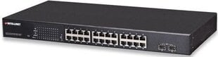 Переключатель Intellinet GigaBit 24x 10/100/1000 RJ45 PoE+ 2x SFP, управляемый цена и информация | Коммутаторы (Switch) | kaup24.ee