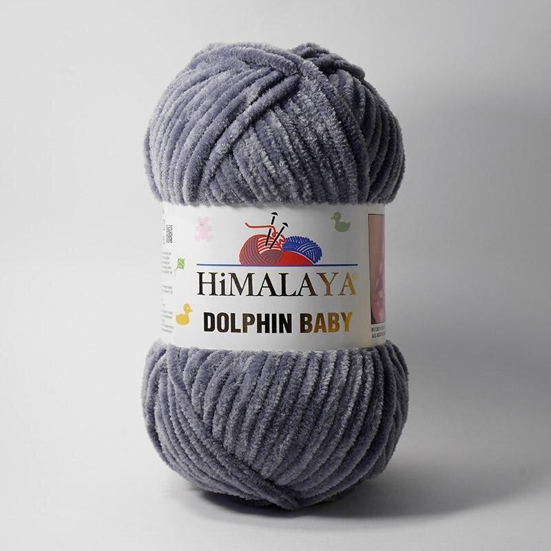 Lõng Himalaya® Dolphin Baby 80320, 100 g, 120 m, hall цена и информация | Kudumistarvikud | kaup24.ee