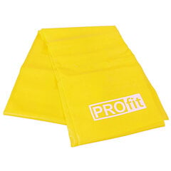 Pikk treeningkumm PROfit 200x15x0,35cm DK 2227, kollane цена и информация | Фитнес-резинки, гимнастические кольца | kaup24.ee