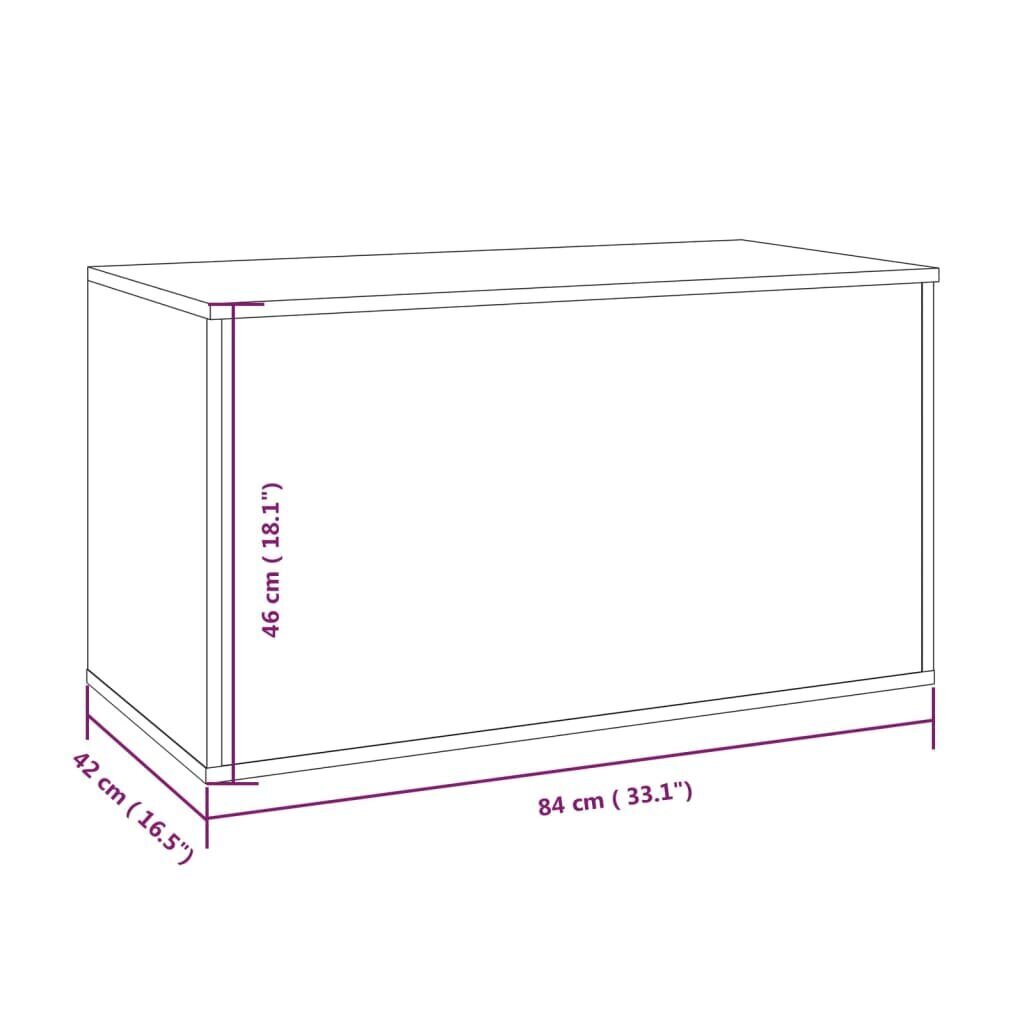 vidaXL hoiukast, suitsutatud tamm, 84 x 42 x 46 cm, tehispuit цена и информация | Hoiukastid ja -korvid | kaup24.ee