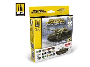 Набор акриловых красок Ammo Mig Stug III AUSF. G Exterior & Interior, 7187 цена и информация | Принадлежности для рисования, лепки | kaup24.ee