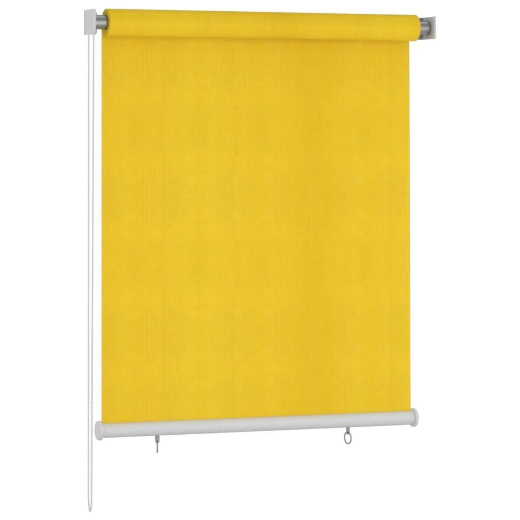 vidaXL väliruloo 120 x 140 cm, kollane, HDPE hind ja info | Voldikkardinad | kaup24.ee