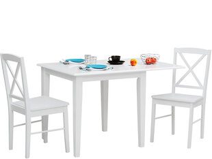 Комплект мебели для столовой Notio Living Flik/Sori 80 с удлиняемой столешницей, белый цена и информация | Комплекты мебели для столовой | kaup24.ee