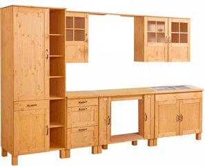 Набор мебели для кухни из 8 частей Notio Living Dennis 60, светло-коричневый цвет цена и информация | Кухонные гарнитуры | kaup24.ee