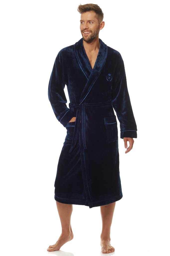 Meeste hommikumantel L&L 2111, halli värvi hind ja info | Meeste hommikumantlid, pidžaamad | kaup24.ee