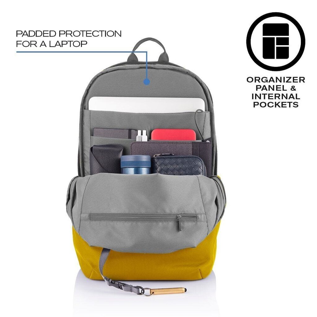 XD DESIGN ANTI-THEFT BACKPACK BOBBY SOFT YELLOW P/N: P705.798 цена и информация | Spordikotid, seljakotid | kaup24.ee