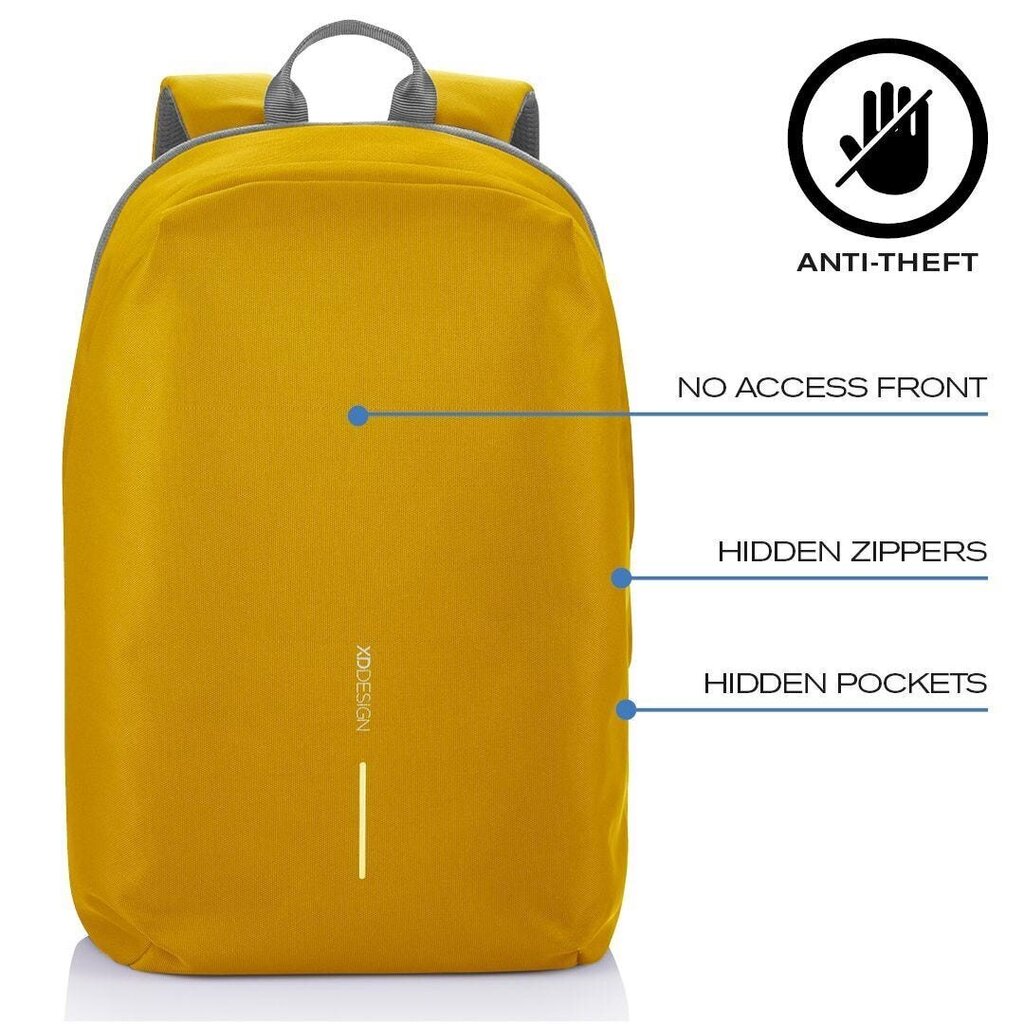 XD DESIGN ANTI-THEFT BACKPACK BOBBY SOFT YELLOW P/N: P705.798 hind ja info | Spordikotid, seljakotid | kaup24.ee