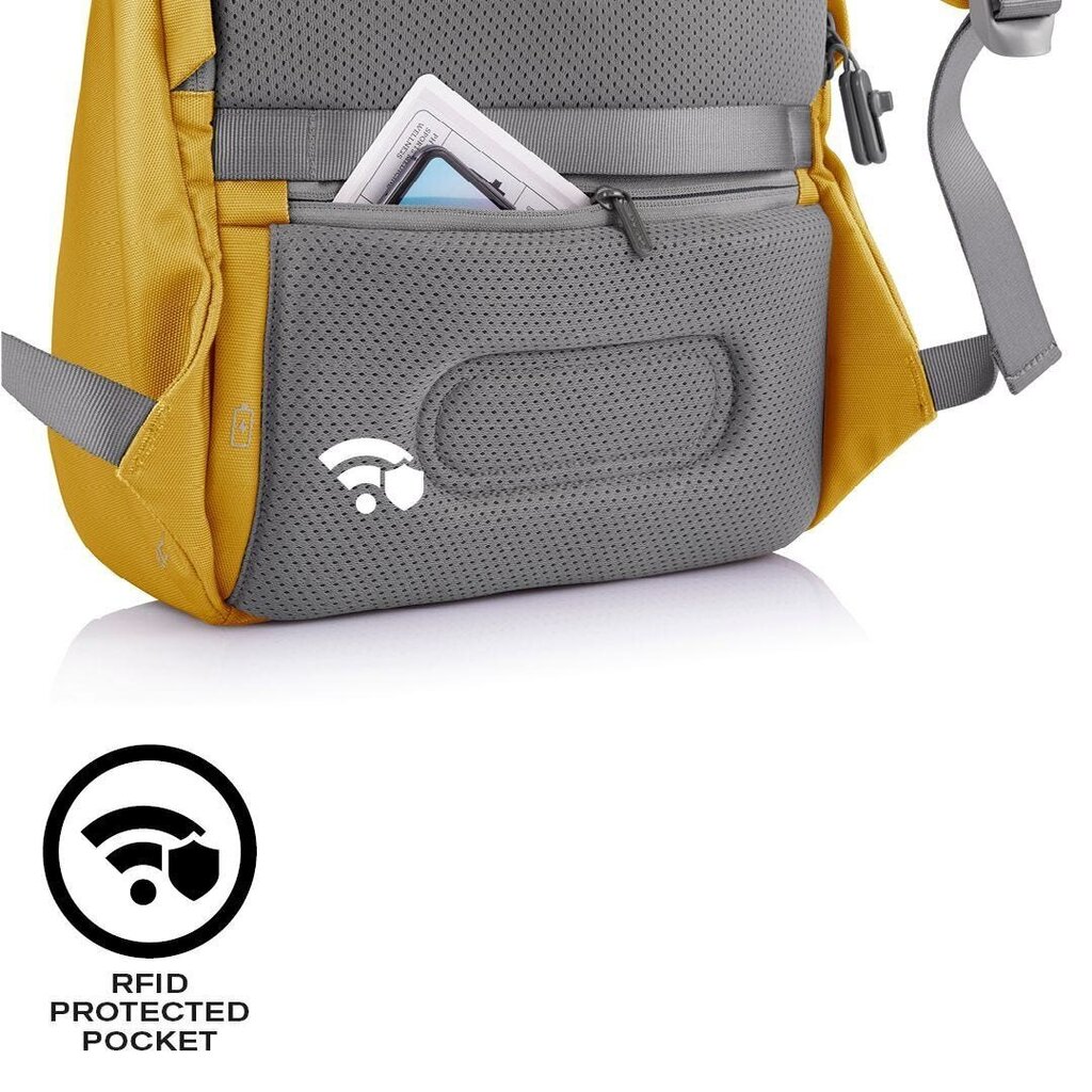 XD DESIGN ANTI-THEFT BACKPACK BOBBY SOFT YELLOW P/N: P705.798 hind ja info | Spordikotid, seljakotid | kaup24.ee