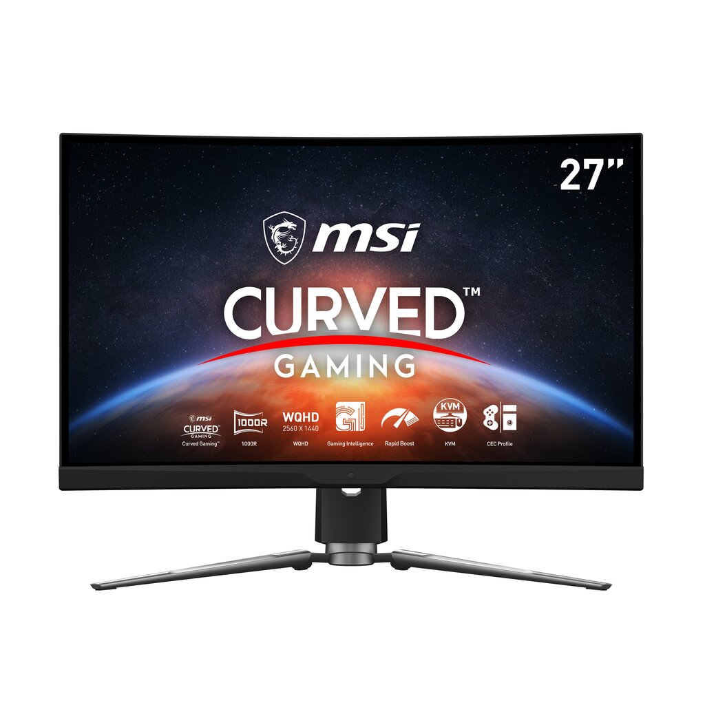 LCD Monitor|MSI|MPG ARTYMIS 273CQR|27"|Gaming/Curved|Panel VA|2560x1440|16:9|165Hz|Matte|1 ms|Swivel|Height adjustable|Tilt|MAGARTYMIS273CQR цена и информация | Monitorid | kaup24.ee