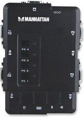 KVM переключатель VGA/USB 4x1 4 порта с аудио/микрофоном Manhattan 151269 цена и информация | Маршрутизаторы (роутеры) | kaup24.ee