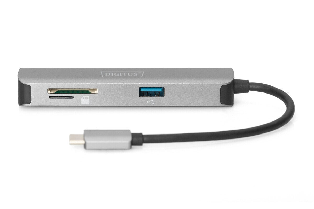 DIGITUS USB-C Dock, 4K/30Hz HDMI/2x USB-A /SD/MicroSD цена и информация | USB jagajad, adapterid | kaup24.ee