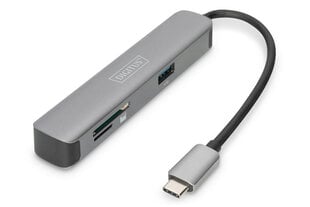 DIGITUS USB-C Dock, 4K/30Hz HDMI/2x USB-A /SD/MicroSD цена и информация | Адаптеры и USB-hub | kaup24.ee