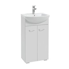 Alumine vannitoakapp Defra PIK D45 valamuga Tomaso 1569, valge цена и информация | Шкафчики для ванной | kaup24.ee