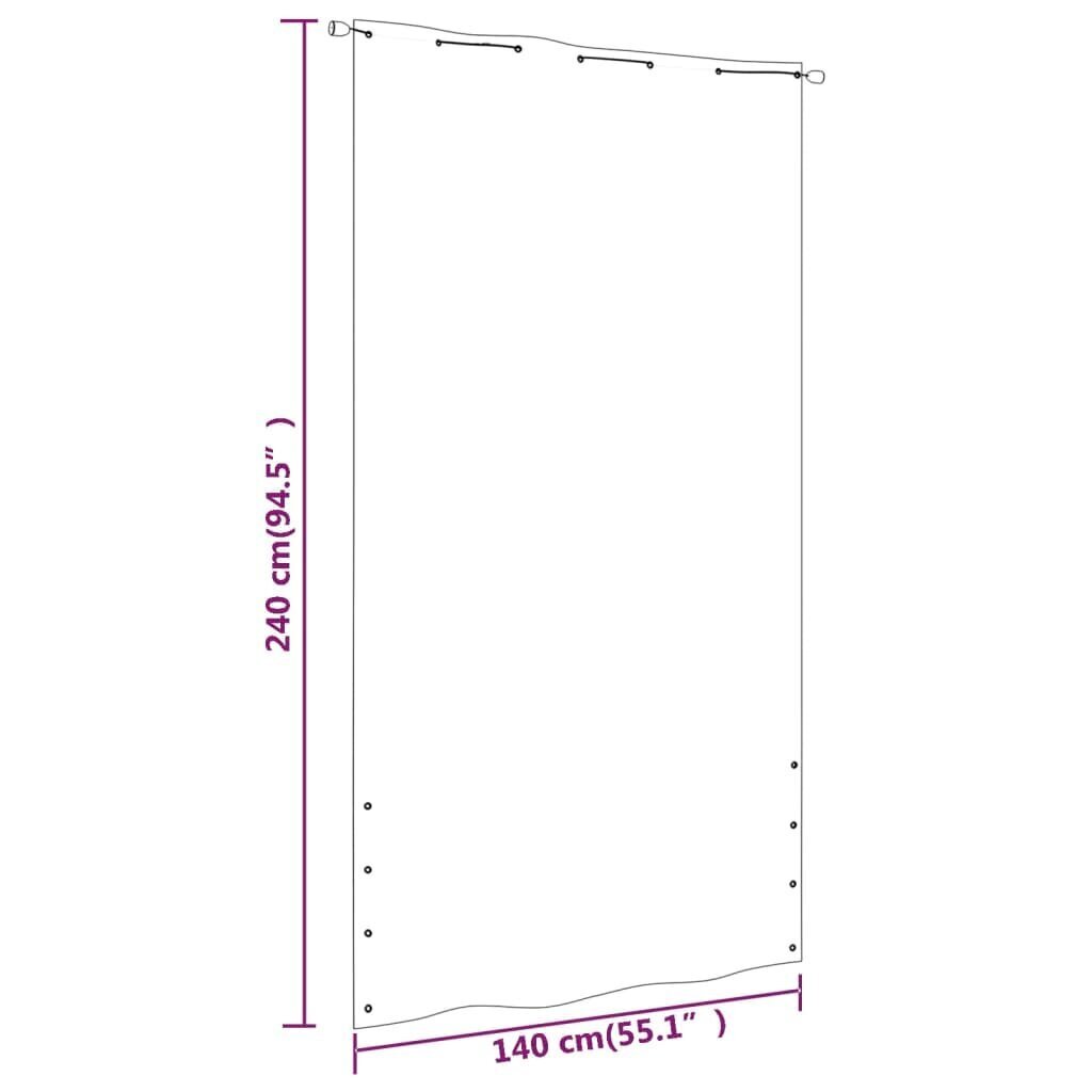 vidaXL rõdusirm, kollane ja oranž, 140 x 240 cm, Oxfordi kangas hind ja info | Päikesevarjud, markiisid ja alused | kaup24.ee