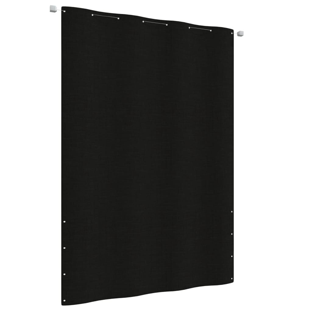 vidaXL rõdusirm, must, 160 x 240 cm, Oxfordi kangas hind ja info | Päikesevarjud, markiisid ja alused | kaup24.ee
