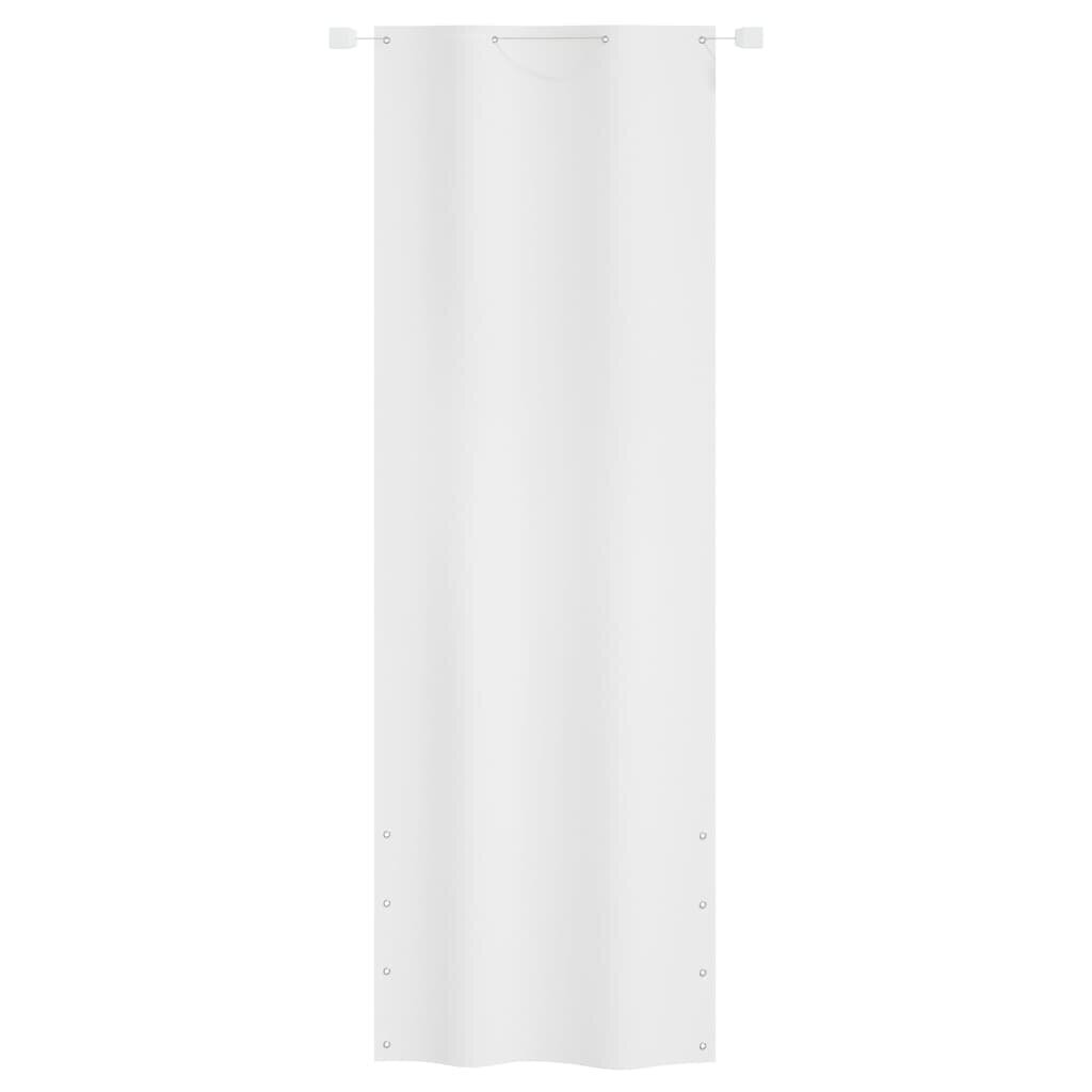 vidaXL rõdusirm, valge, 80 x 240 cm, Oxfordi kangas hind ja info | Päikesevarjud, markiisid ja alused | kaup24.ee