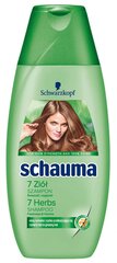 Schauma 7 Herbs Питательный шампунь для волос, 400 мл цена и информация | Шампуни | kaup24.ee