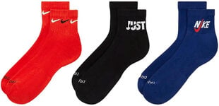 Nike Sokid U Nk Everyday Plus Cush Ankle Red Blue DH3827 905 DH3827 905/34-38 цена и информация | Мужские носки | kaup24.ee