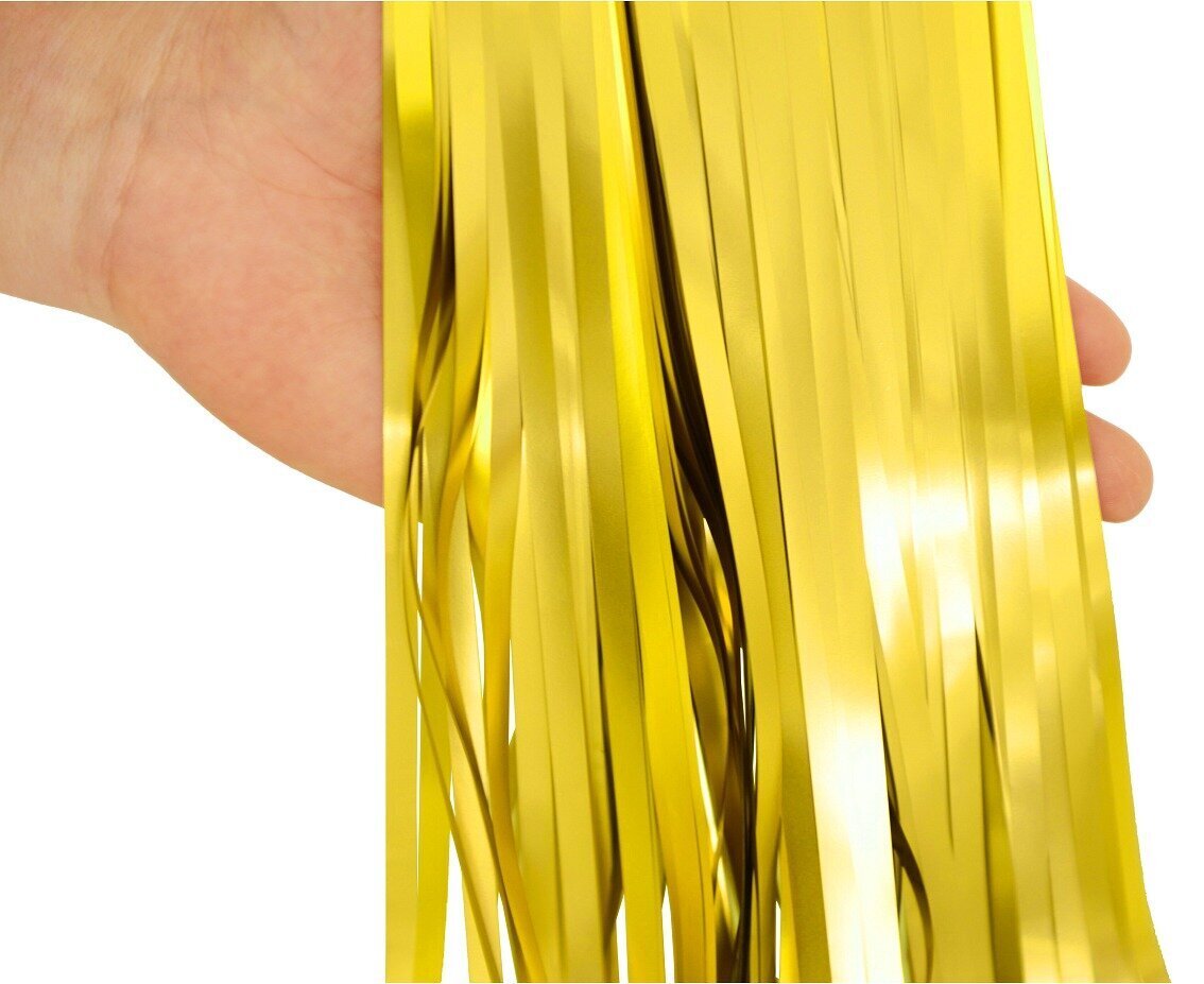 Riputatav dekoratsioon, fooliumist kardin 100 х 200 cm (värv: mat gold) SH-KMZL hind ja info | Peokaunistused | kaup24.ee