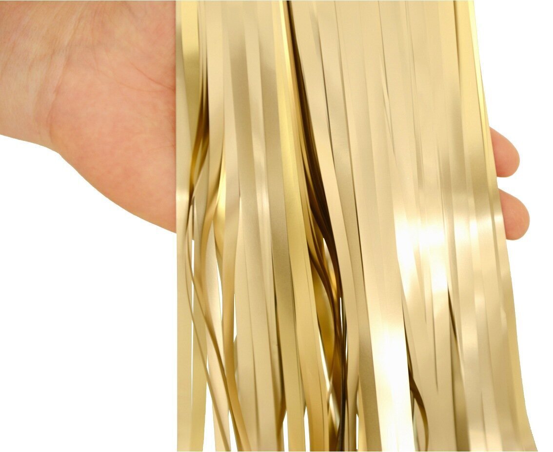 Riputatav dekoratsioon, fooliumist kardin 100 х 200 cm (värv: mat light gold) SH-KMJZ hind ja info | Peokaunistused | kaup24.ee