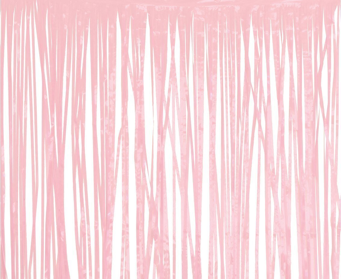 Riputatav dekoratsioon, fooliumist kardin 100 х 200 cm (värv: pastel light pink) SH-KPJR цена и информация | Peokaunistused | kaup24.ee