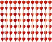Riputatav dekoratsioon, fooliumist kardin Hearts, 100 х 200 cm (värv: metallic red) SH-KSMC цена и информация | Peokaunistused | kaup24.ee