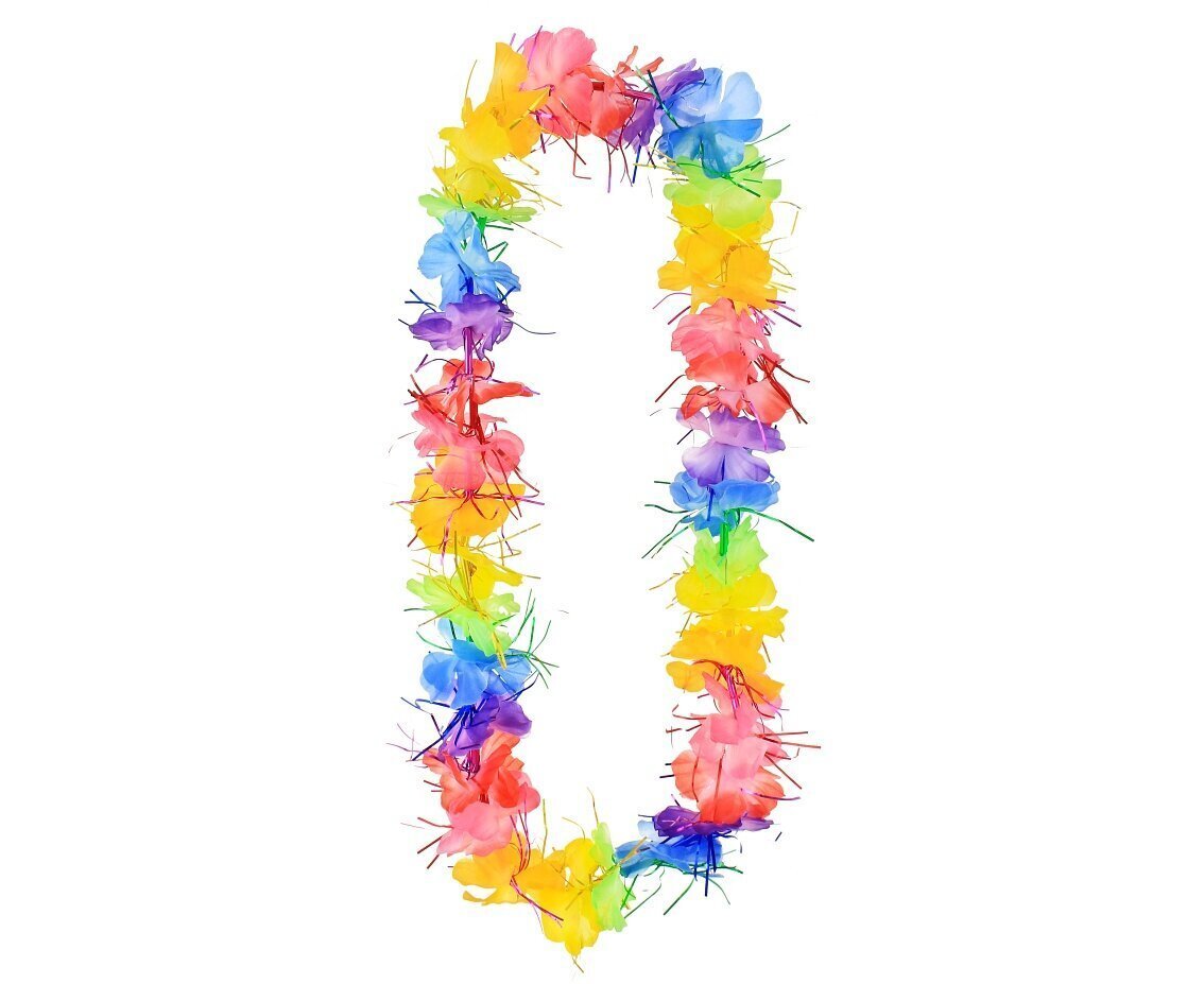 Hawaii kaelaehe, värv: colourful tinsels (DJ-NHKF) 3453 цена и информация | Karnevali kostüümid | kaup24.ee
