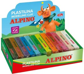 Plastiliin Alpino, 12 värvi x 150g цена и информация | Принадлежности для рисования, лепки | kaup24.ee