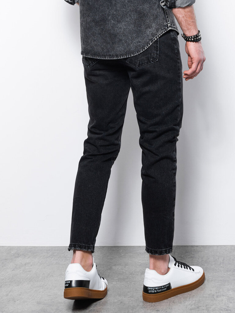Meeste teksapüksid Ombre P1028 must hind ja info | Meeste teksad | kaup24.ee