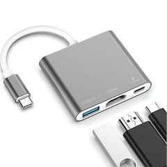 C-tüüpi USB-adapter, jaotur (USB 3.0, HDMI, C-tüüpi) цена и информация | Адаптеры и USB-hub | kaup24.ee