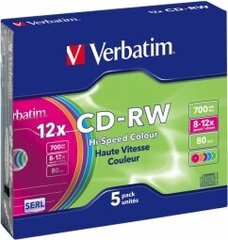 Диски CD-RW Verbatim 43167 цена и информация | Виниловые пластинки, CD, DVD | kaup24.ee